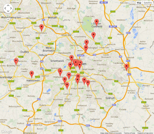 Birmingham Readers' Map