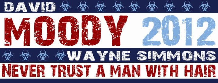 Logo for David Moody and Wayne Simmons 'Never Trust a Man with Hair' tour 2012