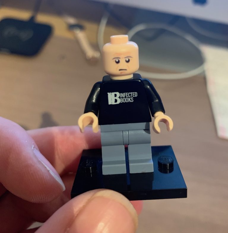 A Lego mini-figure of author David Moody