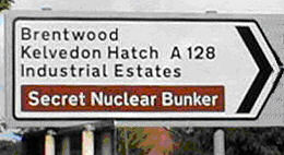 Sign post to the Kelvedon Hatch 'Secret' Nuclear Bunker