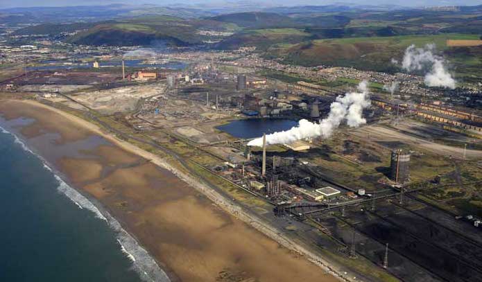The steel works that served as inspiration for the short story THE LUCKY ONES by David Moody