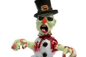 Zombie Snowman Christmas Ornament