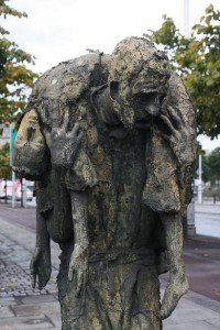 The famine statues in Dublin