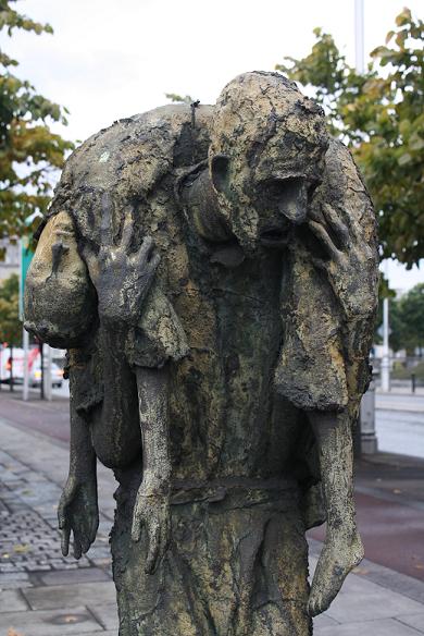 Famine sculptures in Dublin