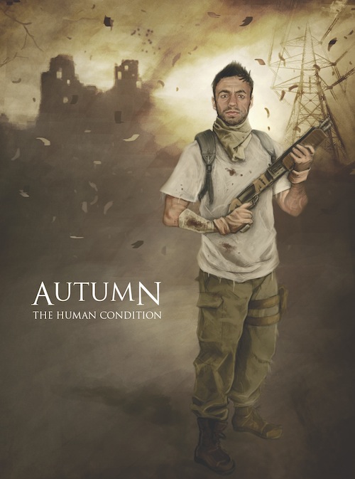 Keiran Cope in Autumn: Aftermath, painted by Craig Paton
